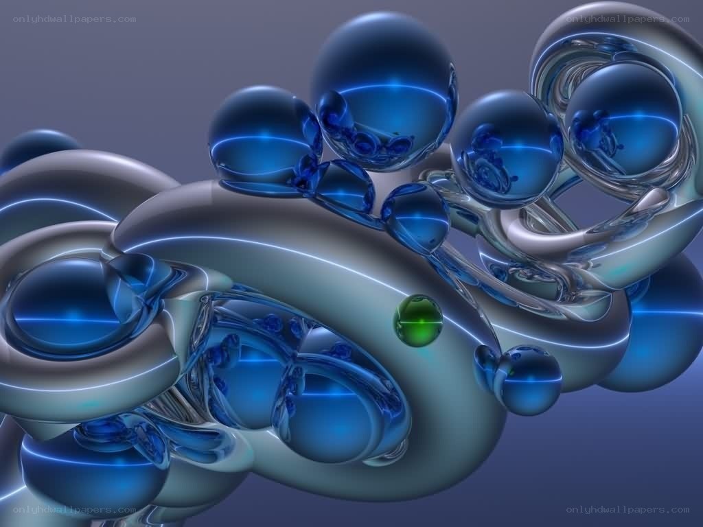 blue and green abstract spheres