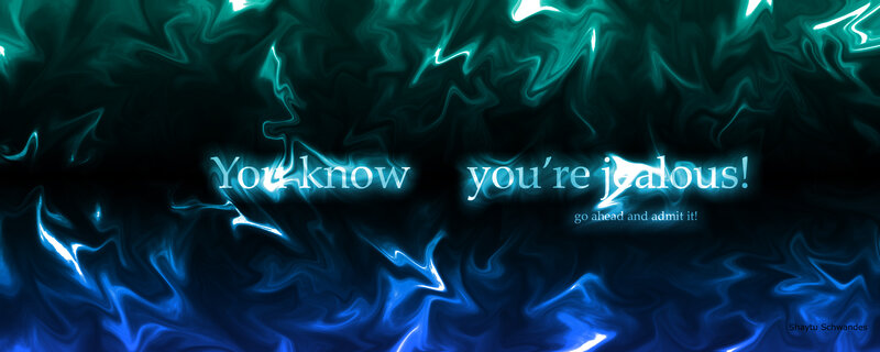 blue and green abstract text