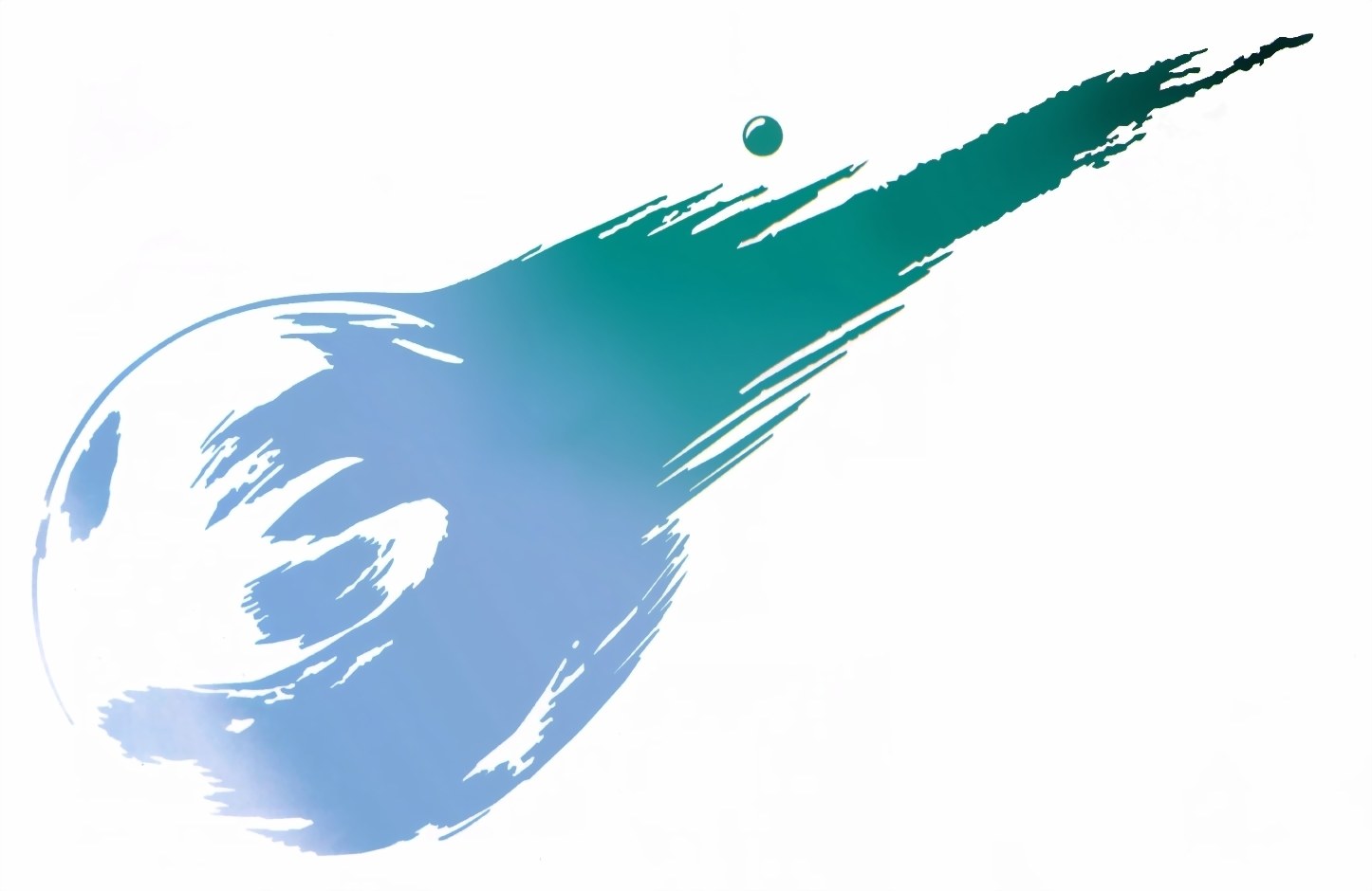 Blue and green brushstroke design