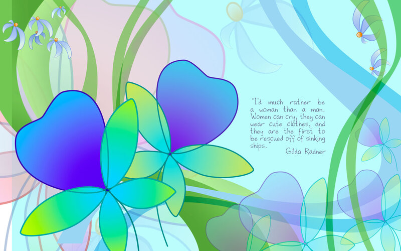Blue and Green Flowers — Calm
