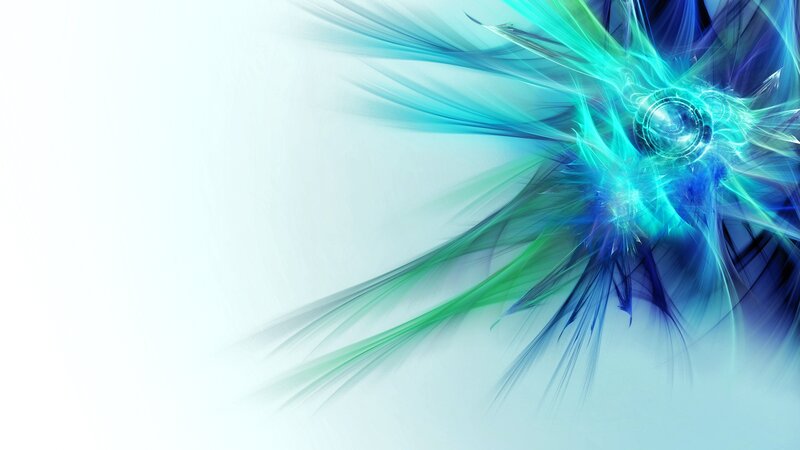Blue and Green Fractal Burst