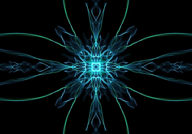 blue and green fractal design