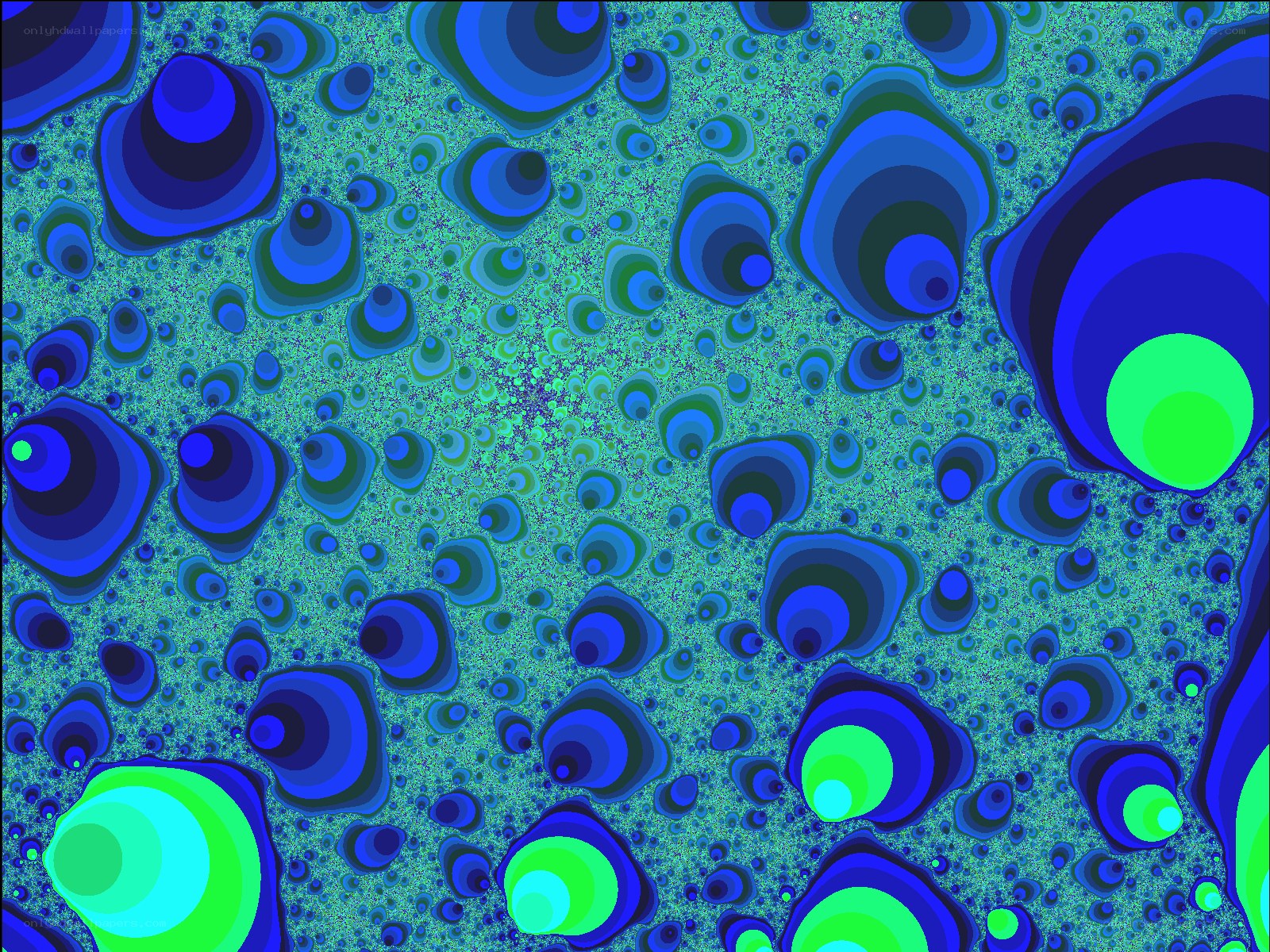 blue and green fractal pattern