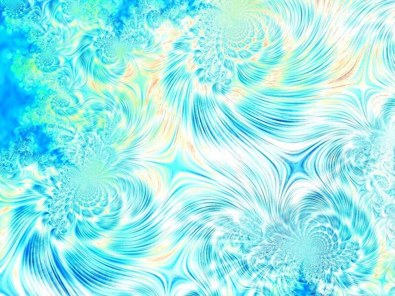 blue and green fractal patterns