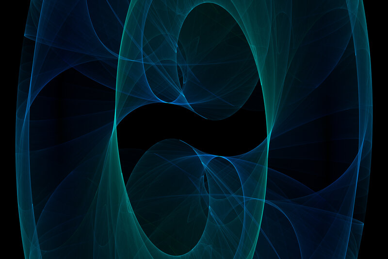 Blue and Green Fractal Patterns — Calm