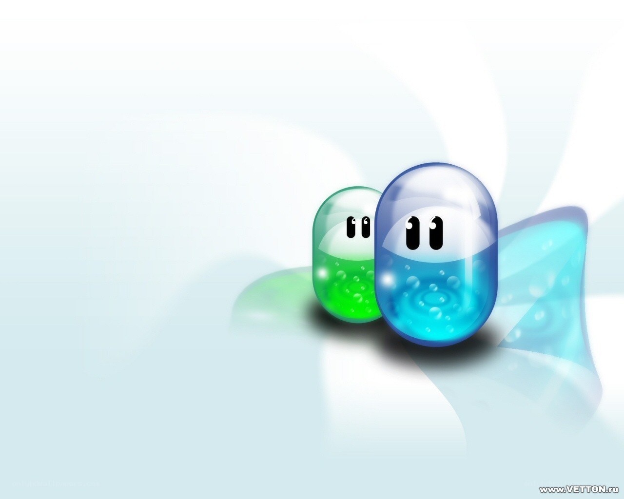 blue and green gel capsules