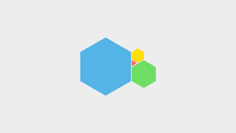Blue and Green Hexagons