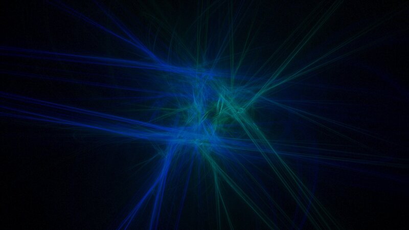 Blue and Green Light Beams