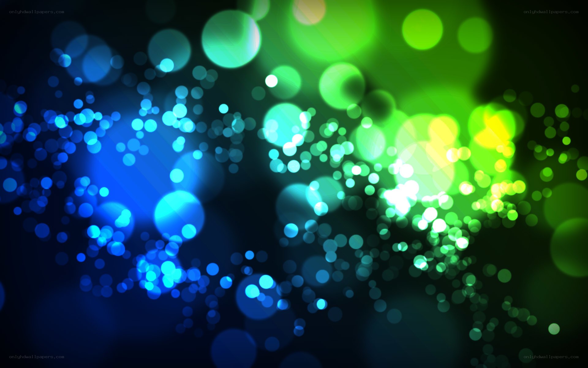 blue and green light bokeh