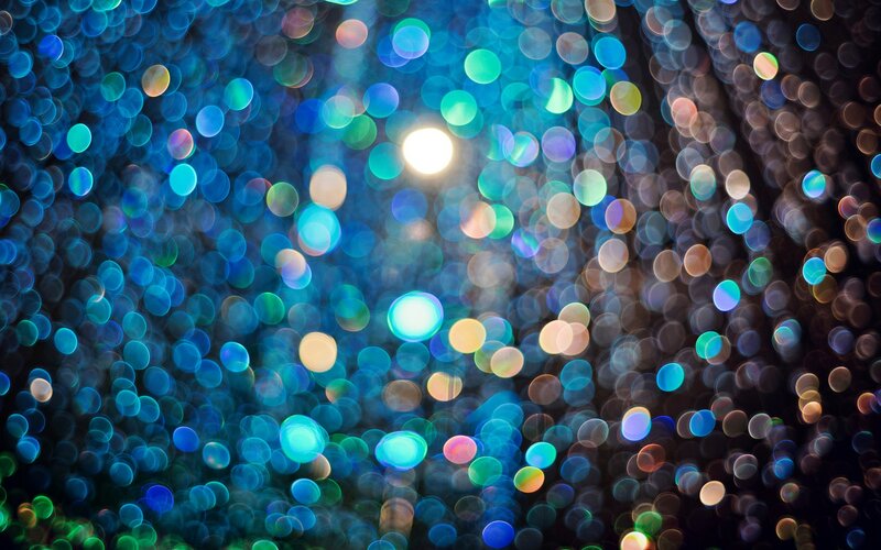 Blue and Green Light Bokeh — Dreamy