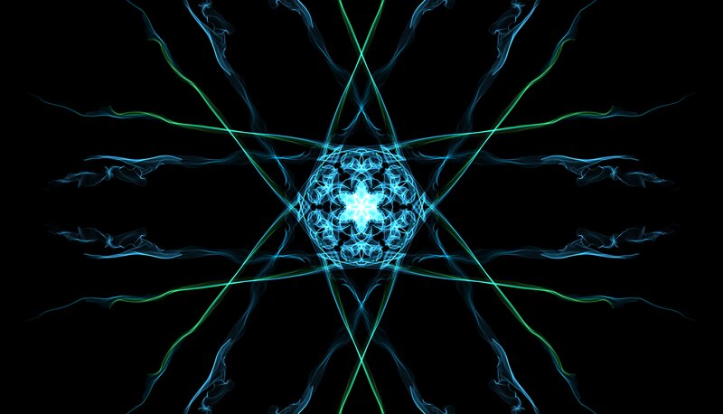 Blue and Green Light Pattern