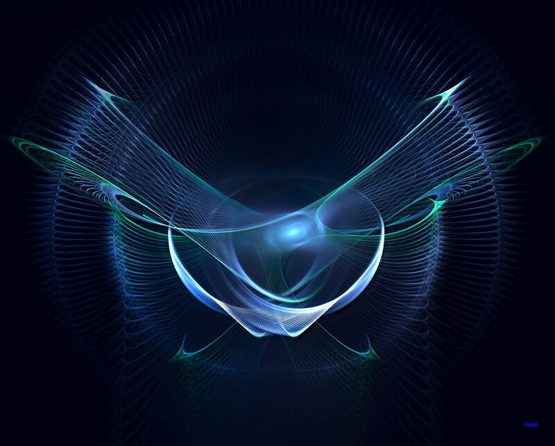 Blue and Green Light Patterns — Abstract