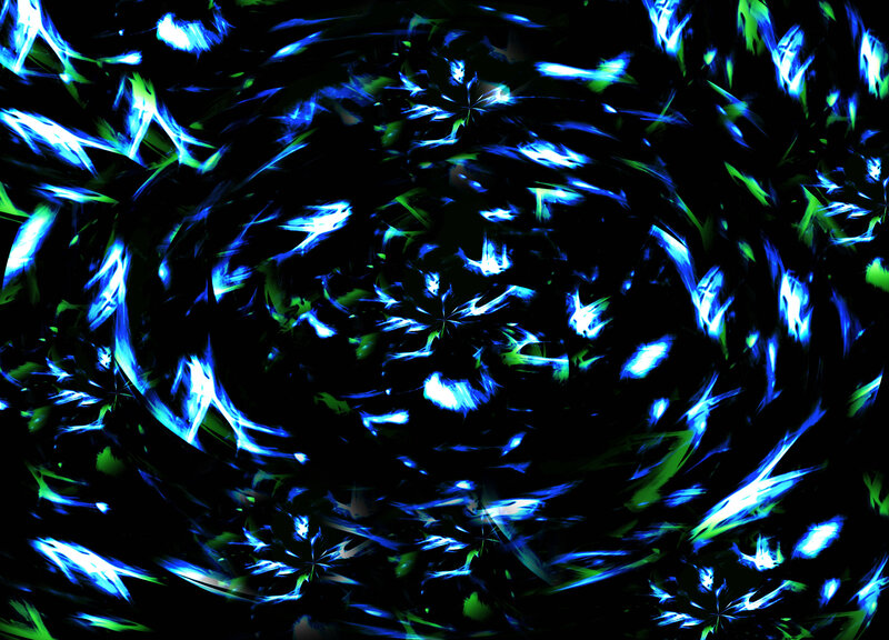 Blue and Green Light Patterns — Energetic, Abstract