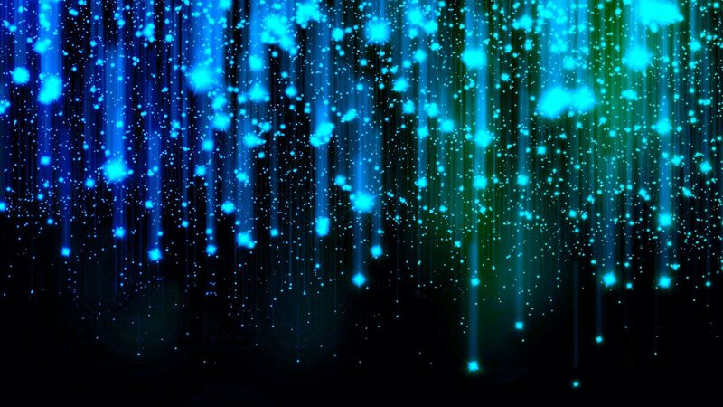 Blue and Green Light Streaks — Calm, Night