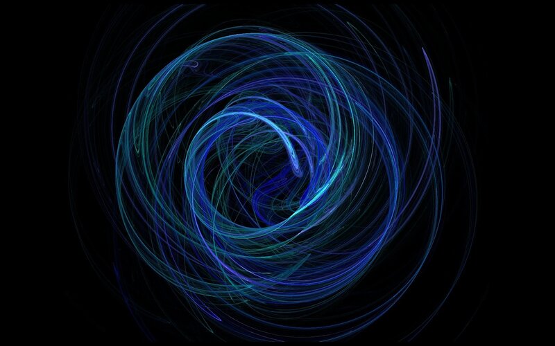 blue and green light swirl