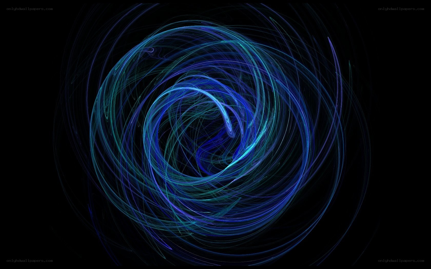blue and green light swirl