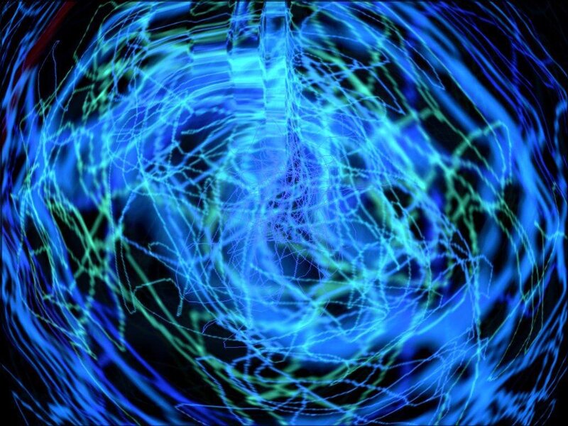 Blue and Green Light Trails — Energetic