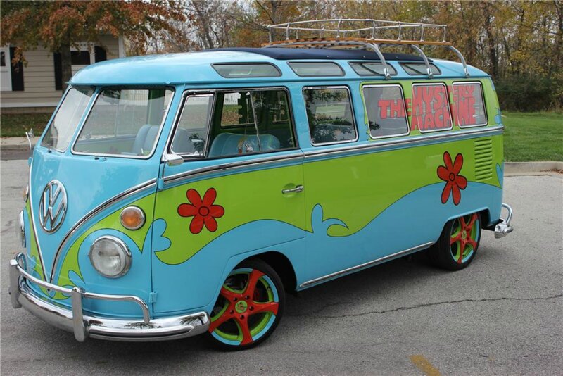 Blue and Green Van