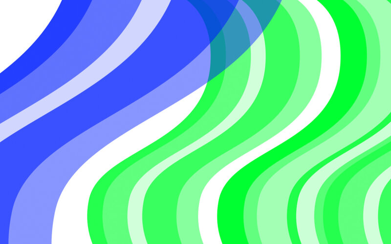 blue and green wave pattern