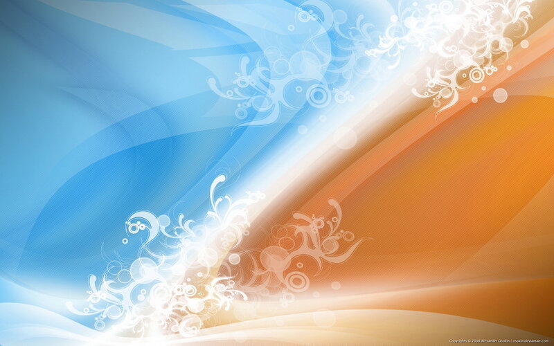 blue and orange abstract design
