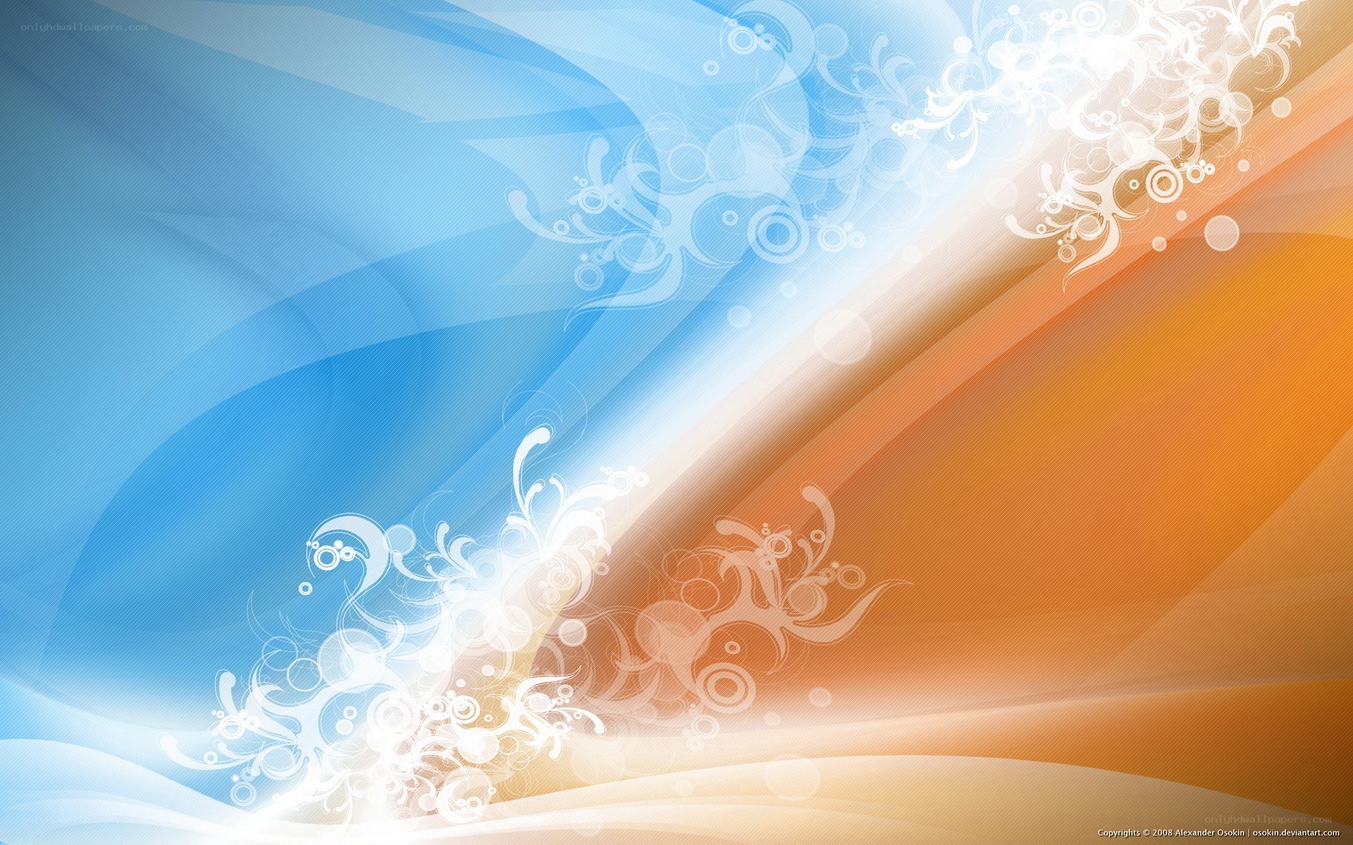 blue and orange abstract design