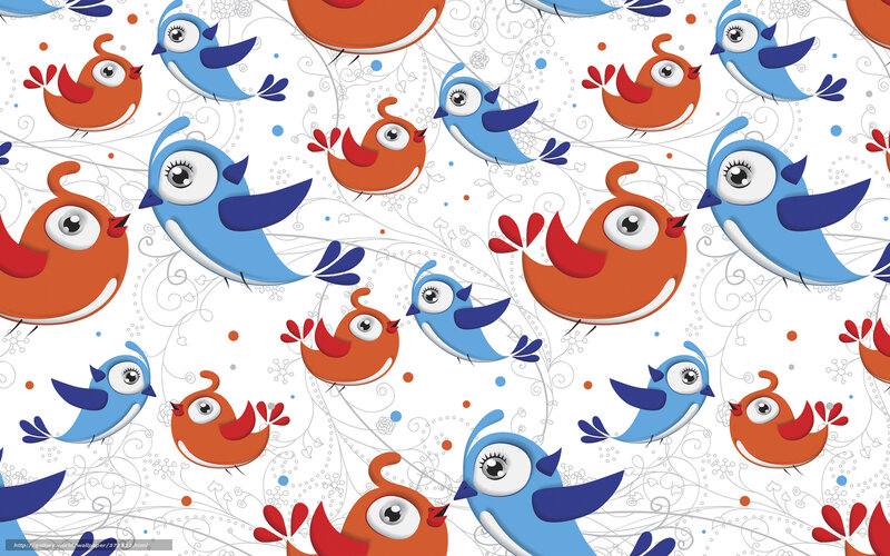 Blue and Orange Birds