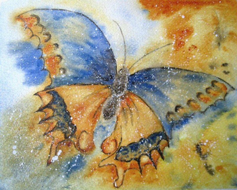 Blue and Orange Butterfly — Dreamy