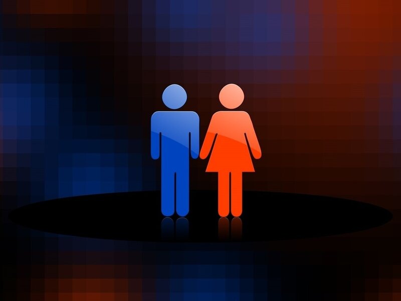 Blue and Orange Figures