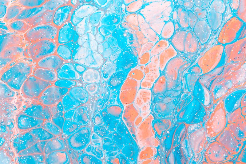 Blue and Orange Fluid Patterns