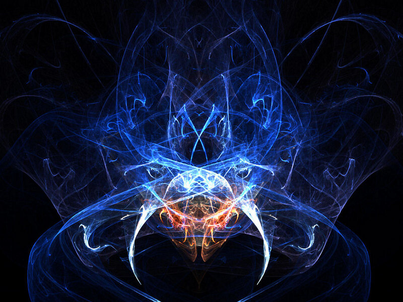 Blue and Orange Fractal Design
