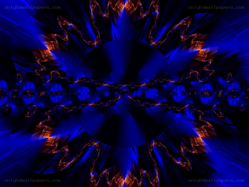 blue and orange fractal pattern