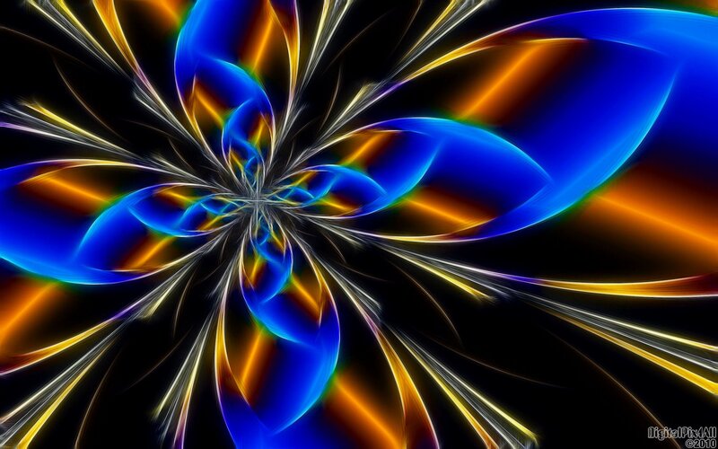 Blue and Orange Fractal Pattern — Dynamic