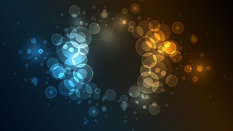 Blue and Orange Light Circles