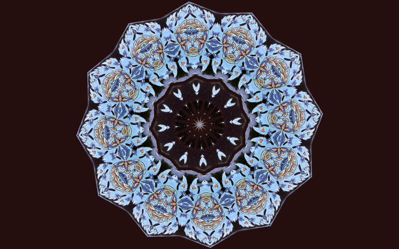 Blue and Orange Mandala — Calm