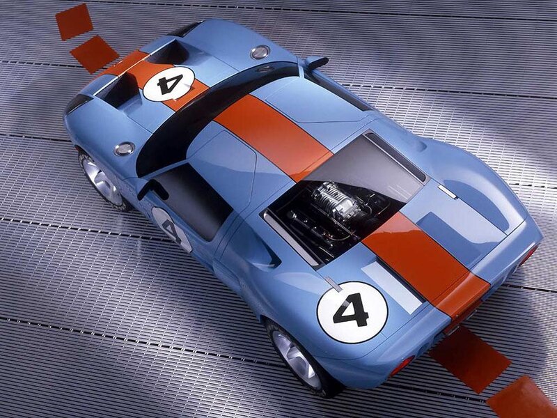 Blue and Orange Race Car — Dramatic