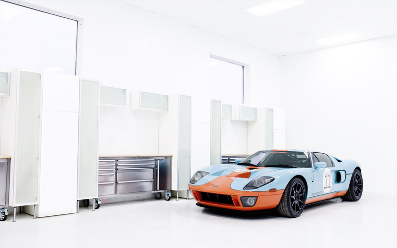 Blue and Orange Race Car — Light Blue
