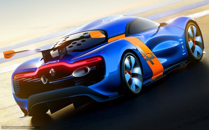 Blue and orange race car on track