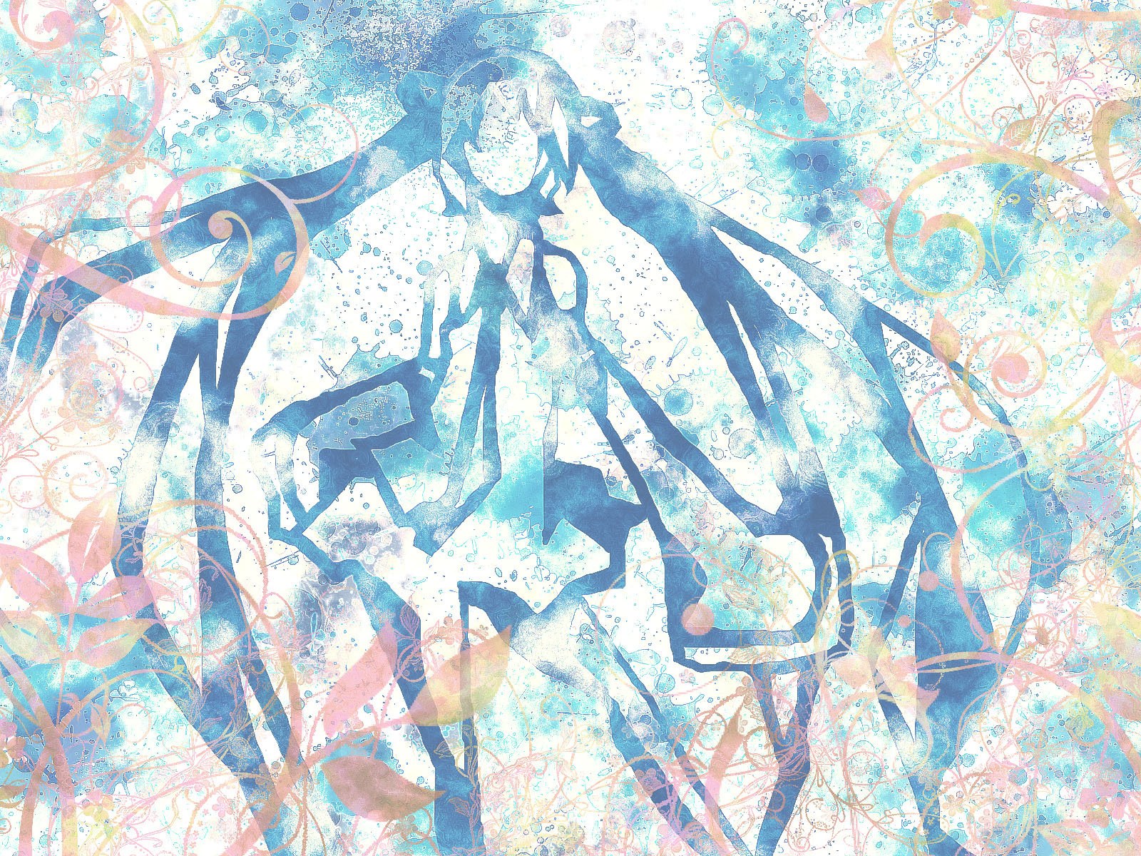 blue and pink abstract art