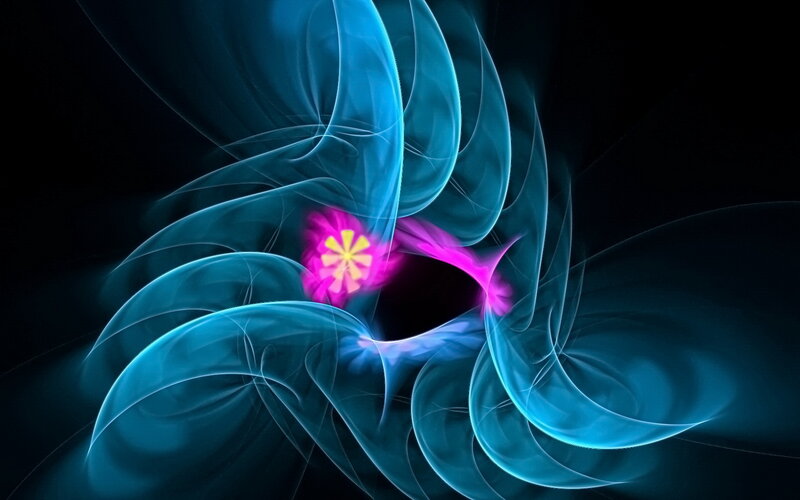 Blue and Pink Fractal Swirls