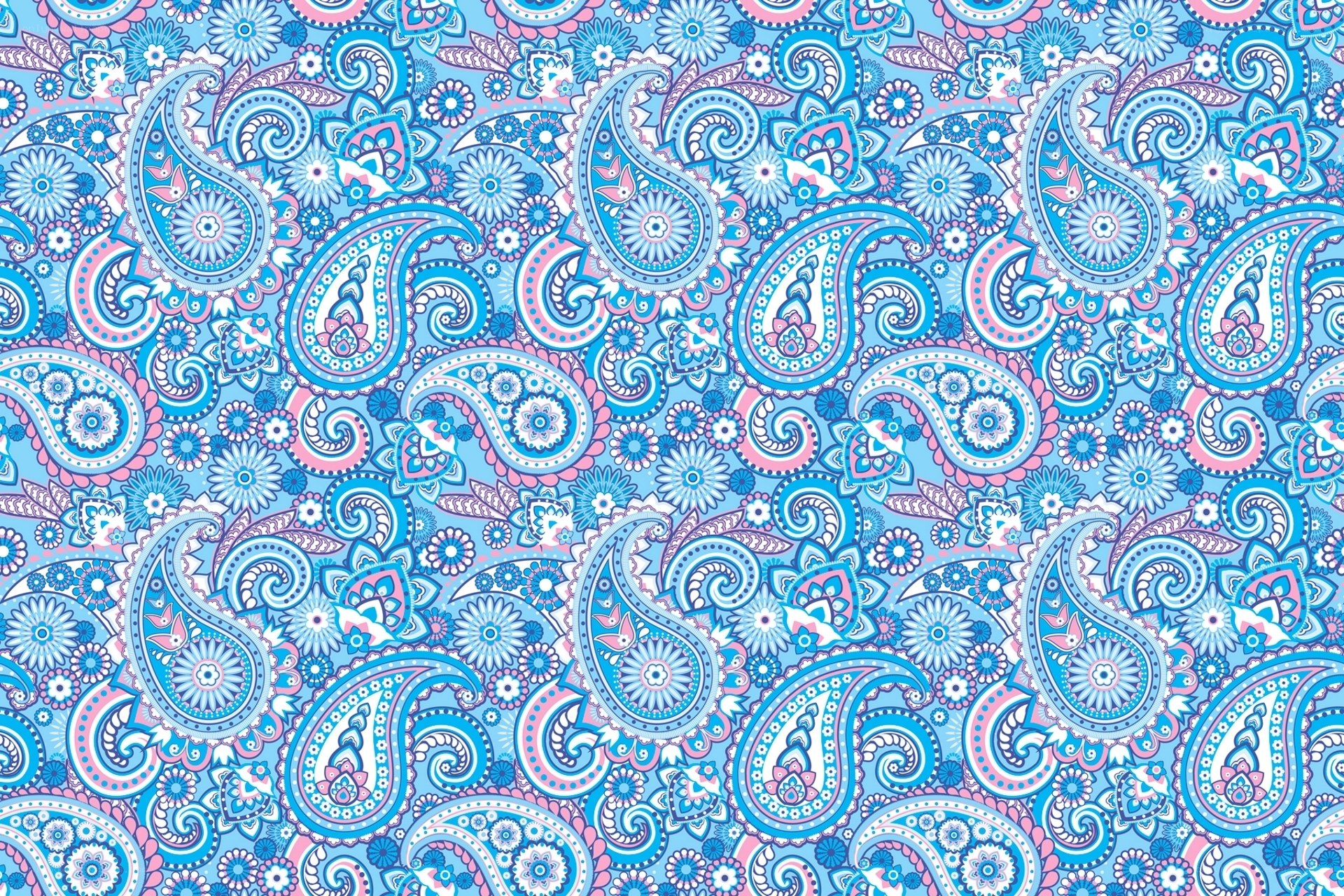 blue and pink paisley pattern