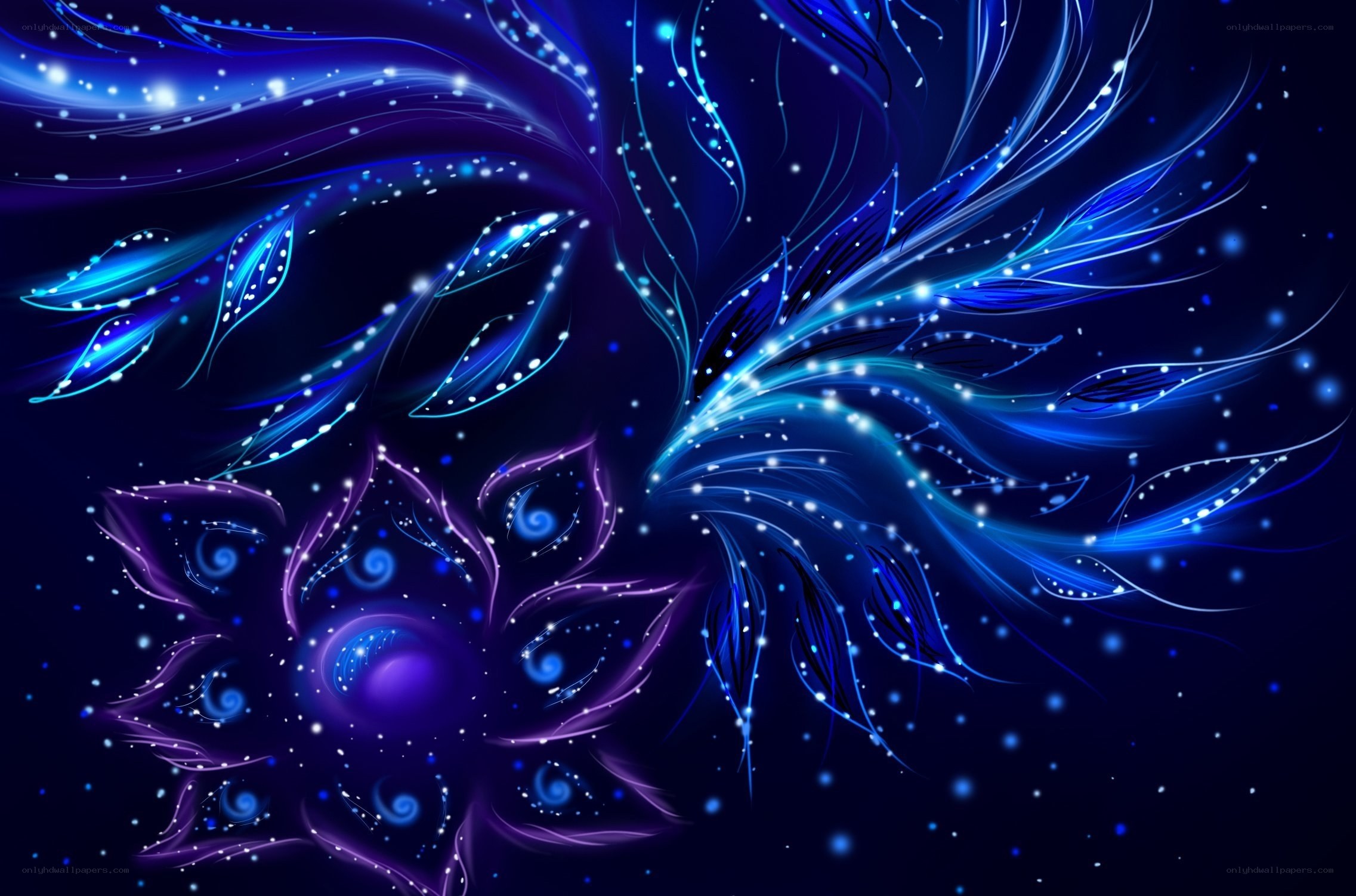Blue and purple abstract art