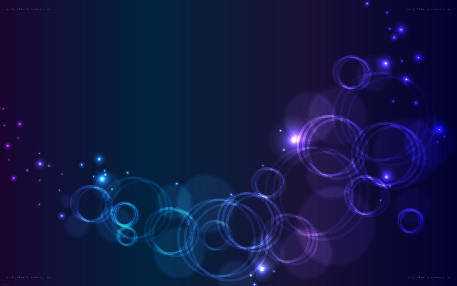 blue and purple abstract circles