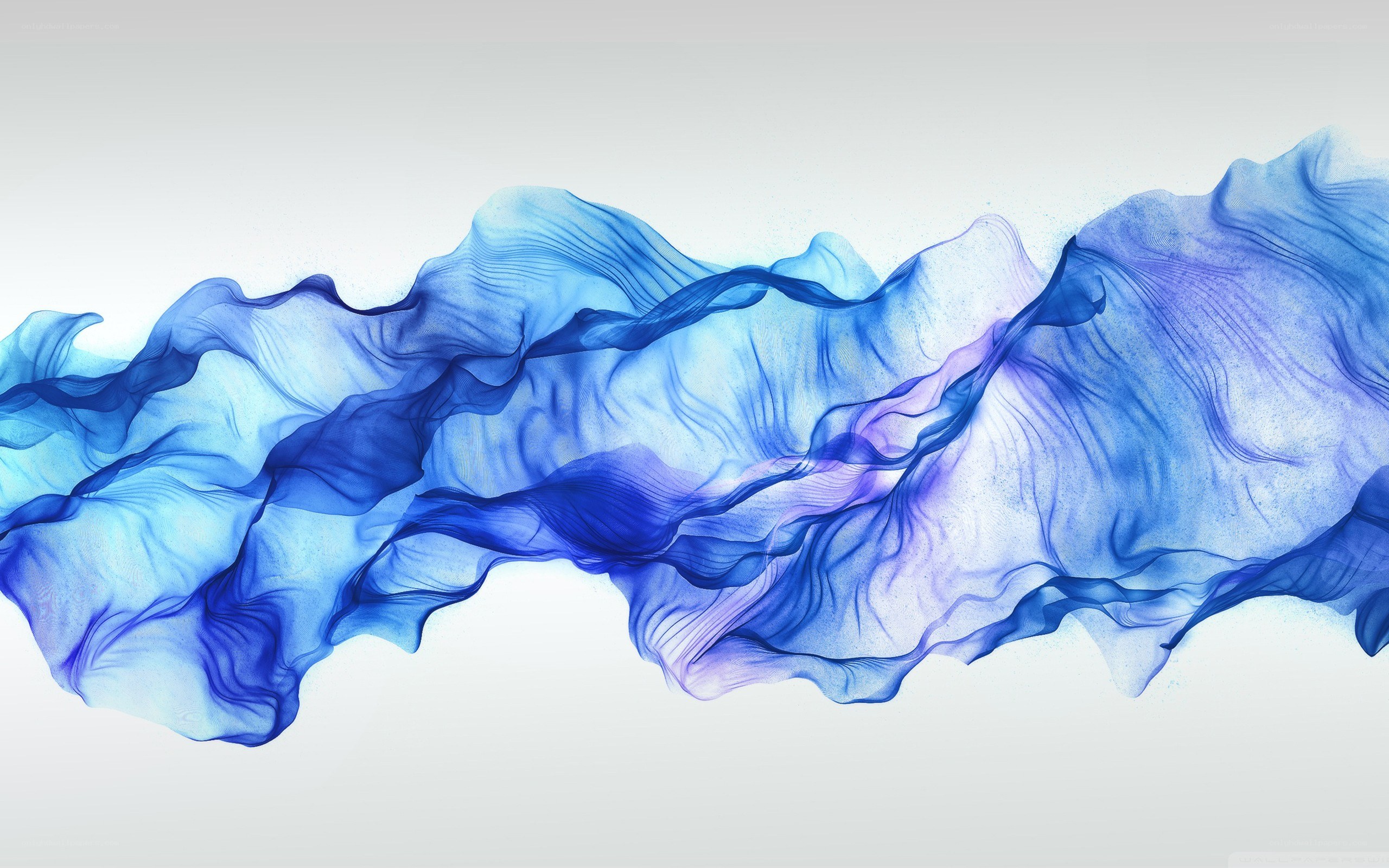 blue and purple abstract waves