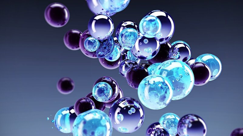 Blue and Purple Bubbles