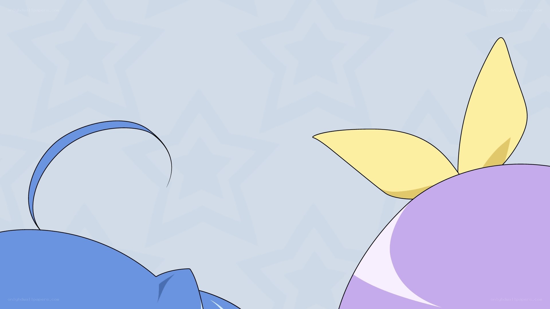 blue and purple characters