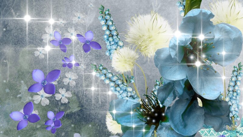 Blue and Purple Flowers — Dreamy
