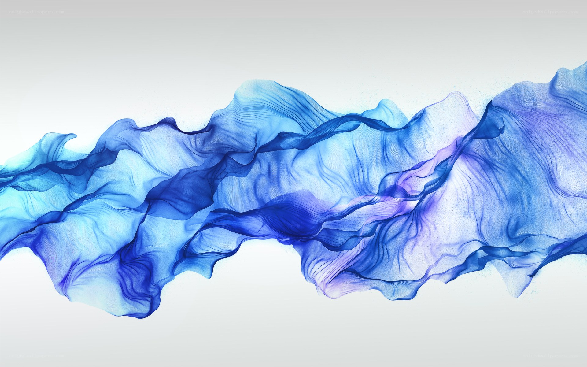 Blue and purple flowing fabric