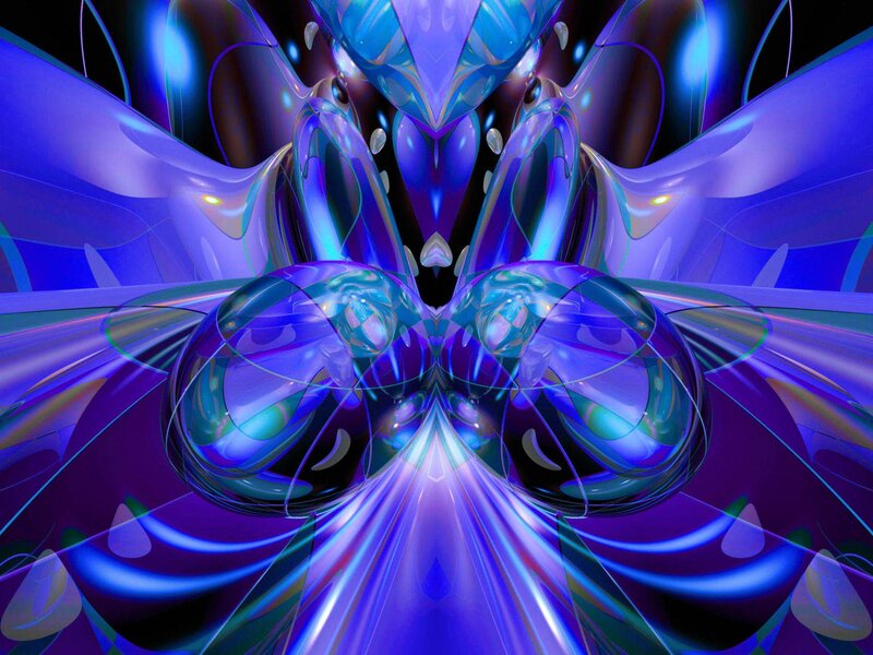 Blue and Purple Fractal Design — Hypnotic