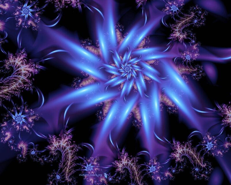 blue and purple fractal design
