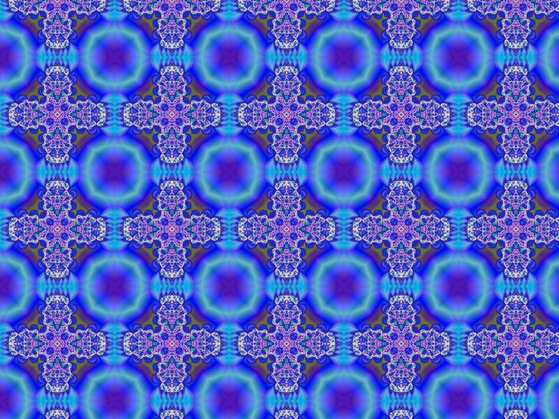 Blue and Purple Fractal Pattern — Hypnotic